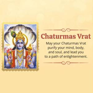 Chaturmas Vrat Greetings Flyer For Facebook