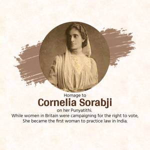 Portrait of Cornelia Sorabji, a pioneering Indian lawyer and social reformer.