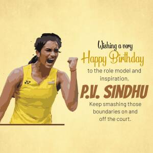 P.V. Sindhu Birthday Wish Template For LinkedIn