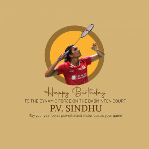 Happy Birthday P.V. Sindhu Marketing Image For Threads