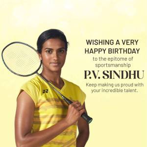 Happy Birthday P.V. Sindhu Artwork For Telegram