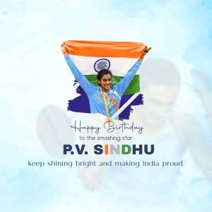 P.V. Sindhu Birthday Wish Advertisement For Pinterest