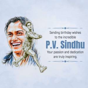 Happy Birthday P.V. Sindhu Banner For LinkedIn