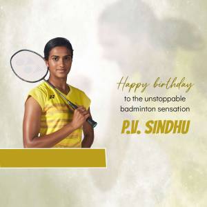 Happy Birthday P.V. Sindhu Poster For Pinterest