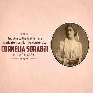 Cornelia Sorabji - First Female Graduate Of Bombay University Business Poster For Threads