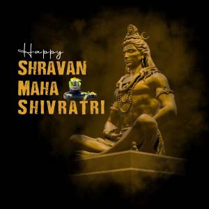 Lord Shiva image with Shravan month greetings