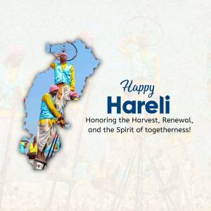 Hareli festival celebration with people balancing on a structure