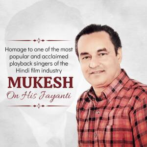 Mukesh Jayanti - Homage To A Legendary Singer Post For X