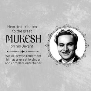 Mukesh Jayanti Tribute Image For Twitter