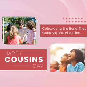 Happy Cousins Day Celebration Design For X