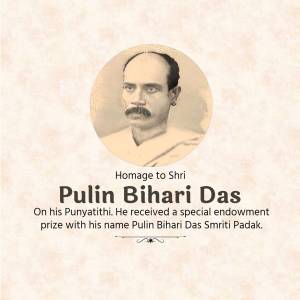 Homage To Pulin Bihari Das Flyer For WhatsApp