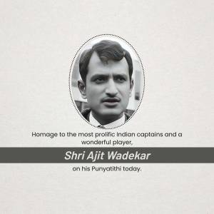 Shri Ajit Wadekar - Homage Poster For Instagram