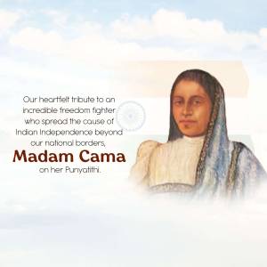 Madam Cama - A Tribute Branding Post For Instagram