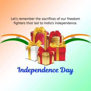 Independence Day themed gifts with Indian flag colors