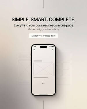 Minimalist Website Landing Page Design Concept Image For Telegram