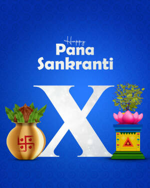 Pana Sankranti festival greeting with traditional elements