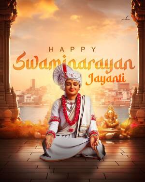 Happy Swaminarayan Jayanti Poster For Pinterest