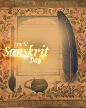 World Sanskrit Day Celebration Social Media Post For X