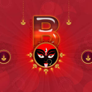 Digital illustration of Goddess Kali for Kali Chaudas festival