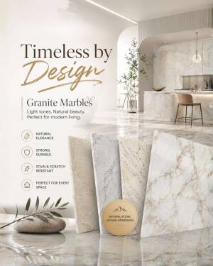 Luxury granite and marble slabs for modern interior design showcasing durability and natural elegance