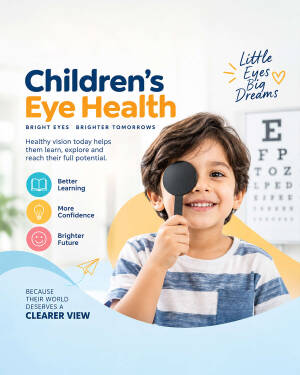 A young boy smiling while covering one eye with an eye occluder during an eye exam.