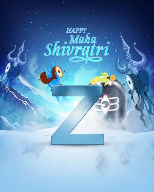 Illustration of Lord Shiva and Maha Shivratri greetings