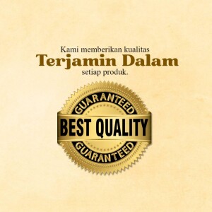 Golden seal with text 'Guaranteed Best Quality' on a beige background.
