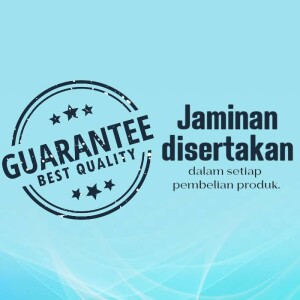 Guarantee seal with text in Indonesian