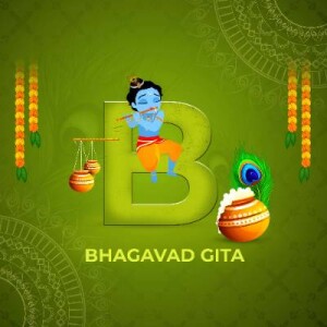 Bhagavad Gita Illustration Marketing Image For WhatsApp