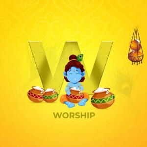 Krishna Janmashtami Alphabet 'W' Branding Post For WhatsApp