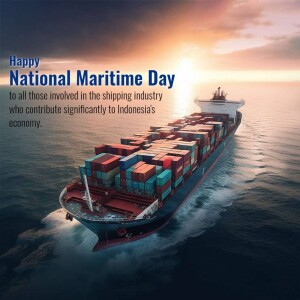 Happy National Maritime Day Business Poster For LinkedIn