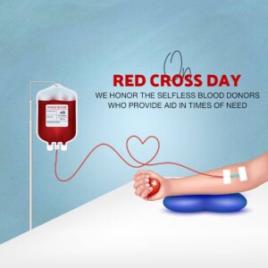Red Cross Day - Honoring Blood Donors Marketing Image For Threads