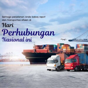 Image depicting cargo ships, trucks, and containers representing national transportation.