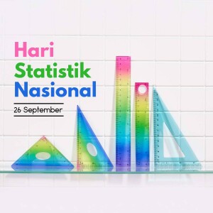 Image celebrating National Statistics Day with rulers and triangles