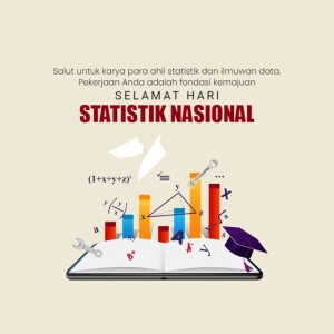 Image celebrating National Statistics Day with statistical elements.