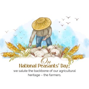 National Peasants' Day Illustration Flyer For LinkedIn