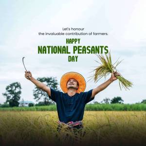 Happy National Peasants Day Poster For Facebook