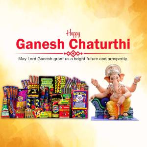 Happy Ganesh Chaturthi Greetings Branding Post For Telegram