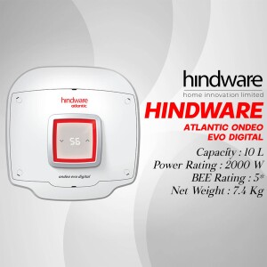 Hindware Atlantic Ondeo Evo Digital 10L Water Heater - White