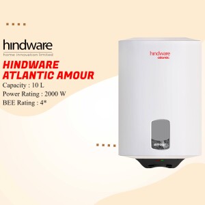 Hindware Atlantic Amour 10L Water Heater with specifications