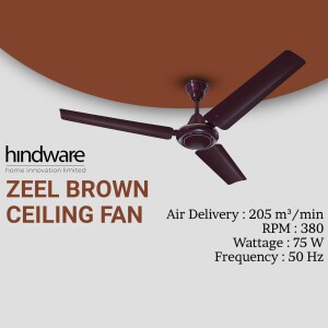 Hindware Zeel Brown Ceiling Fan with specifications