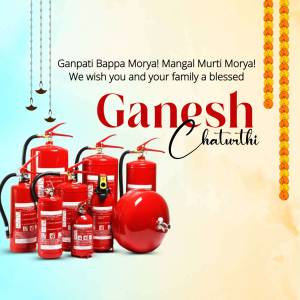 Ganesh Chaturthi Fire Safety Wish Banner For Instagram