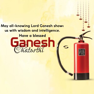 Ganesh Chaturthi Fire Safety Graphic For Facebook