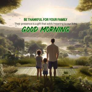 Thankful For Family - Good Morning Flyer For Google Business Profile