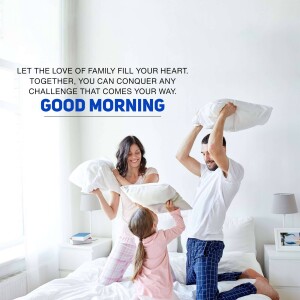 Family Fun And Good Morning Wishes Poster For Twitter