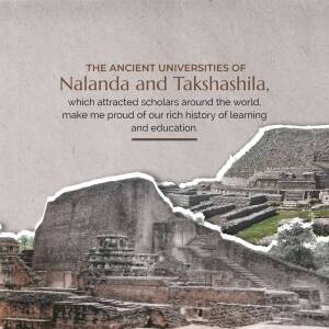 Nalanda And Takshashila - Ancient Universities Design For Instagram