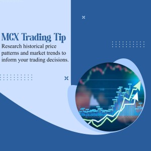 Image illustrating MCX trading tip with a chart and text about research.