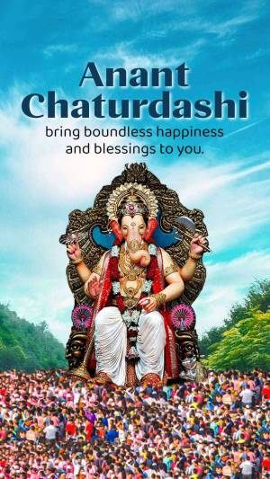 Anant Chaturdashi Greetings Poster For LinkedIn