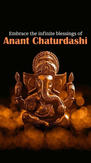 Anant Chaturdashi Blessings Artwork For LinkedIn