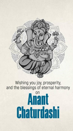 Anant Chaturdashi Greetings Story For LinkedIn
